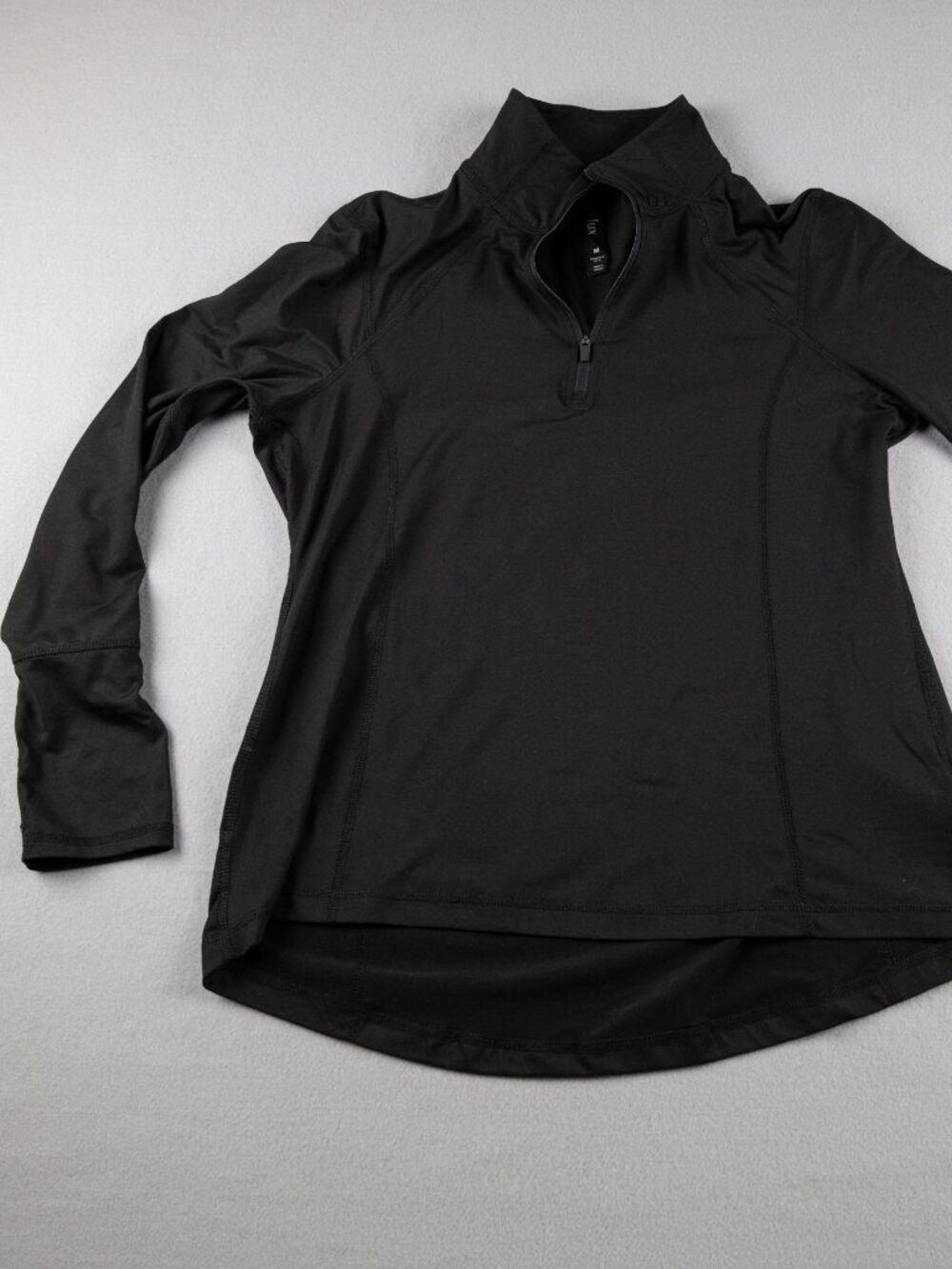 Lukka Lux Women’s M Black Quarter Zip Athletic Pullover Thumbholes Running Top